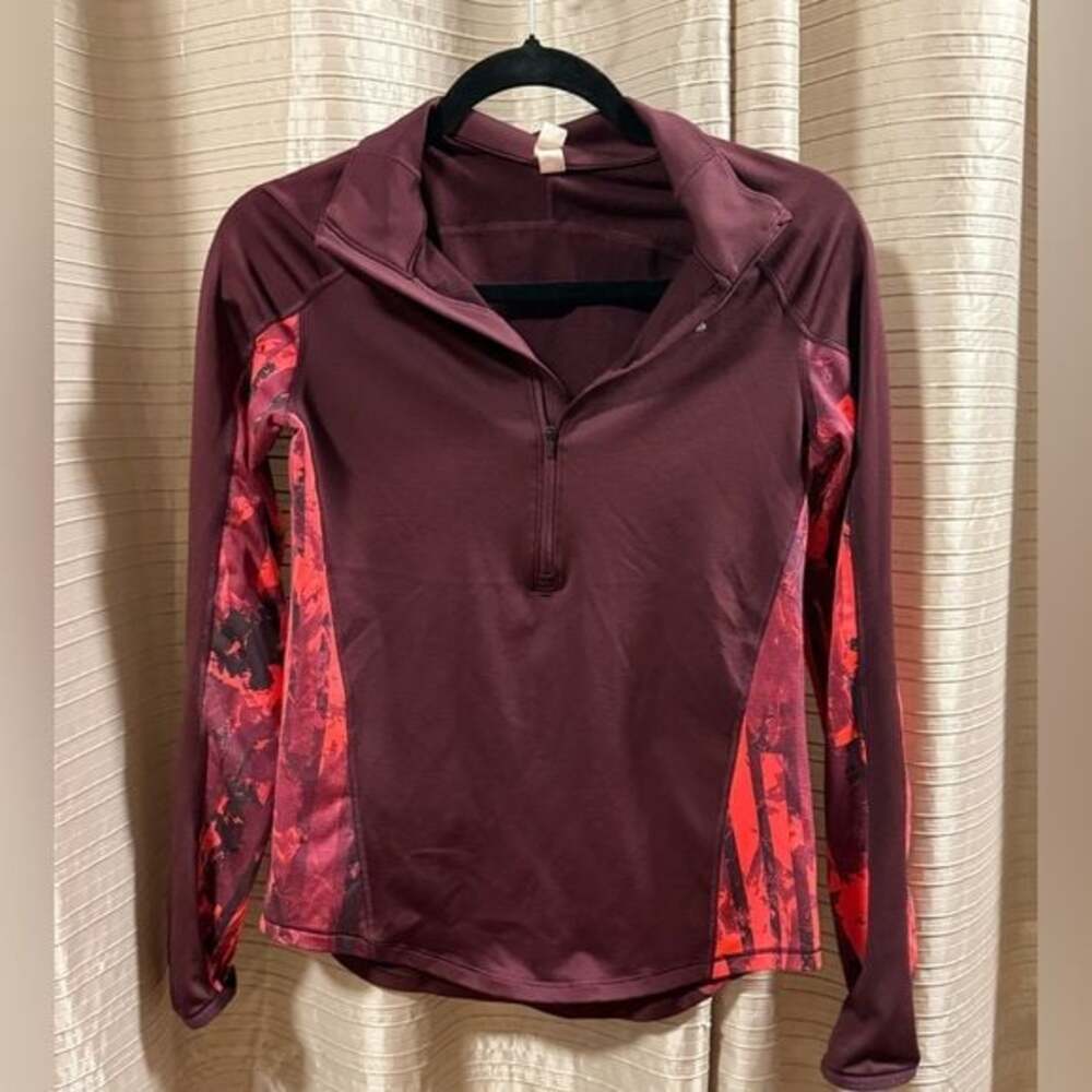 Under Armour Women's Maroon and Red Quarter-Zip Pullover